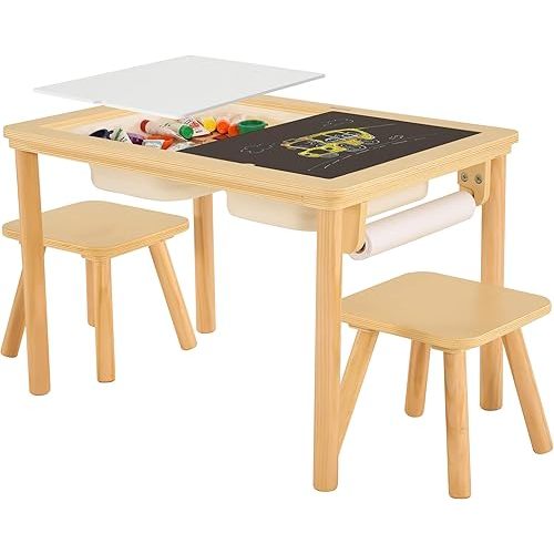 Sensory Table with 2 Chairs & 1 Roll Paper