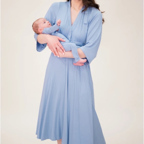 Lila Labor & Postpartum Gown in Periwinkle Blue