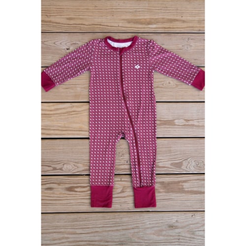 Baby Zip Up - Texas - Maroon & Grey – BURLEBO