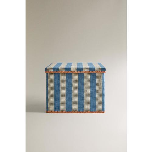 KIDS' FOLDABLE STRIPED BASKET - Blue | ZARA United States