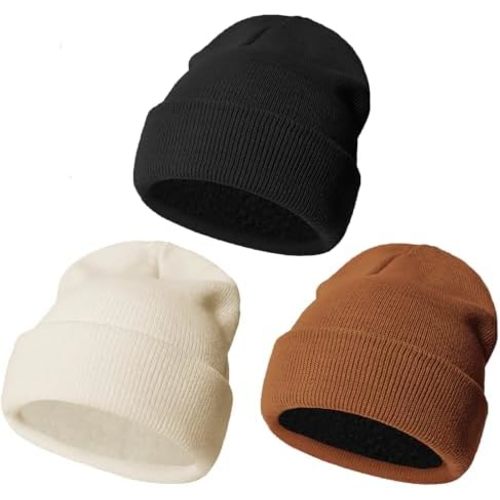 Urban Virgin Baby Girl Boy Beanies Fleece Lined Toddler Winter Hat Knit Girl Warm Beanies Kids Winter Hats for 0-6 Years