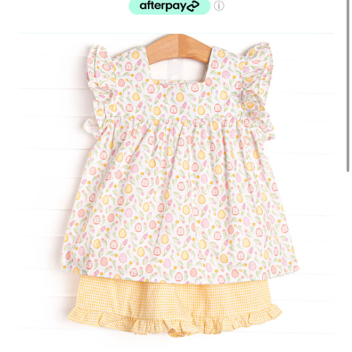 Sunday Sunshine Ruffle Short Set, Yellow – Stitchy Fish