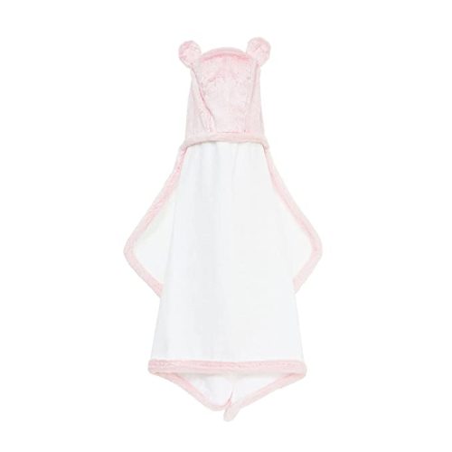 Little Giraffe Luxe Baby Towel with Ears, 24" x 41", Pink