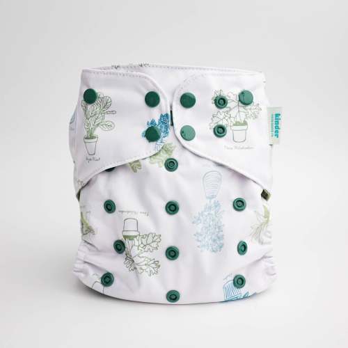 Floral: Essentials Pocket Cloth Diaper with Athletic Wicking Jersey, Grows with your Baby