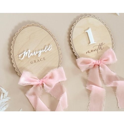 Ribbon Bow Name Sign Personalized Hospital Birth Announcement Baby Gift Baby Photo Prop Vintage Lace Trim Coquette - Etsy