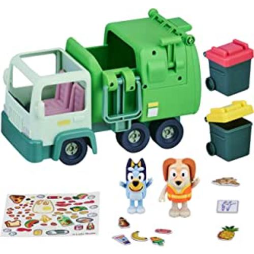 Amazon.com: Garbage Truck - 2.5" Bluey and Bin Man poseable Figures with Playset, Multicolor : Toys & Games