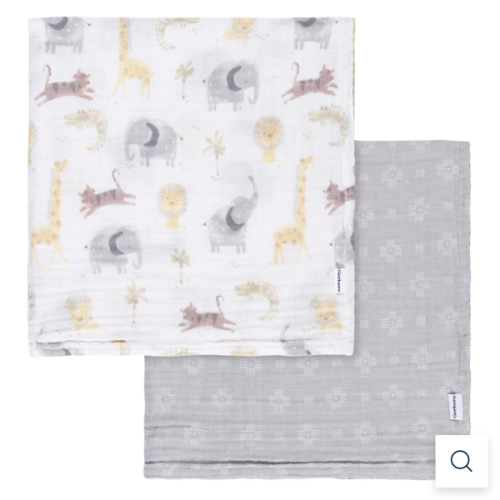2-Pack Baby Neutral Animal Geo Muslin Blankets – Gerber Childrenswear