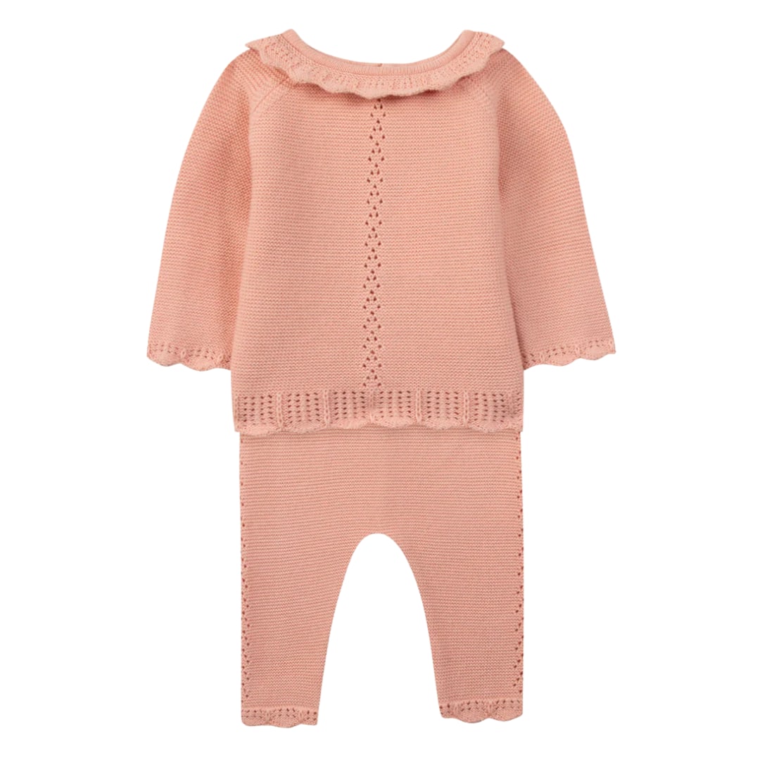Pink Scallop Knit Set