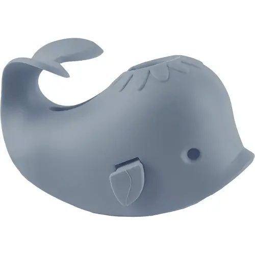 Bath Spout Cover for Bathtub - Protects Baby from Bumping Head During Bathing Time Baby Faucet Cover Universal Faucet Protective Cover Whale Design（Grey)