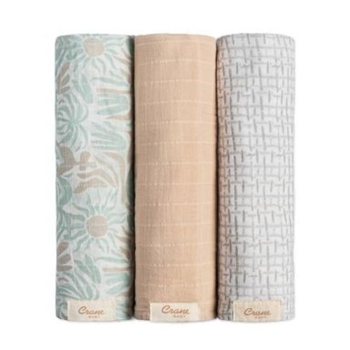 Crane Baby Cove Swaddles - Beach Life - 3pk