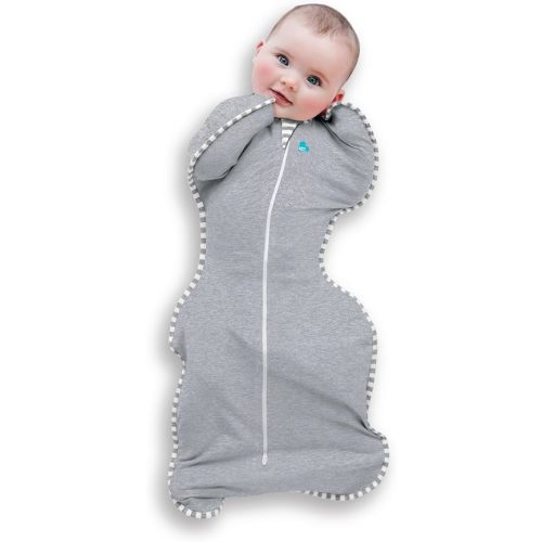 Love to Dream Swaddle UP, Baby Sleep Sack, Self-Soothing Swaddles for Newborns, Improves Sleep, Snug Fit Helps Calm Startle Reflex, New Born Essentials for Baby, 1.0 TOG, 13-19 lbs, Gray