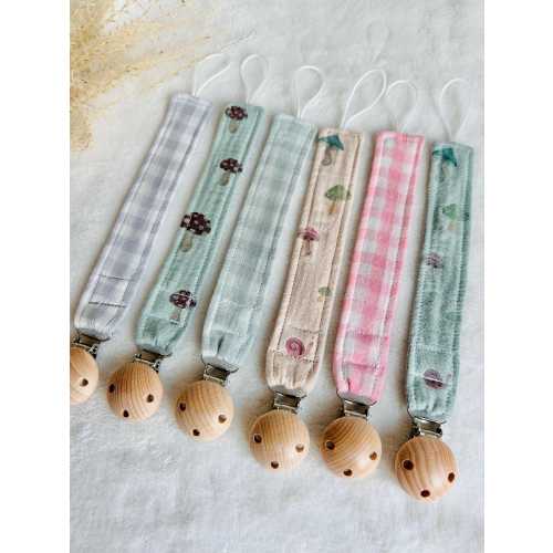 Handmade Wooden Pacifier Clip Nature-Inspired