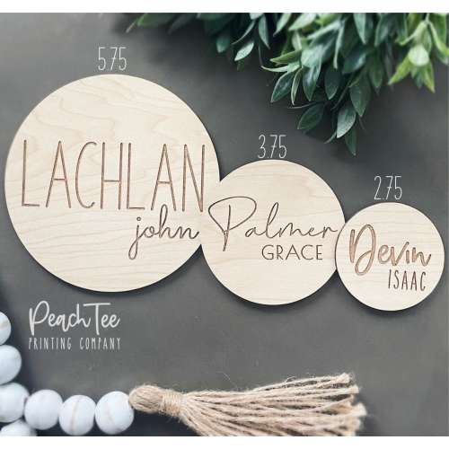 Wooden Baby Name Announcement Sign,  Wood Sign for Birth Reveal, Baby Name Reveal Sign, Small Baby Name Sign, Personalized Baby Name Sign