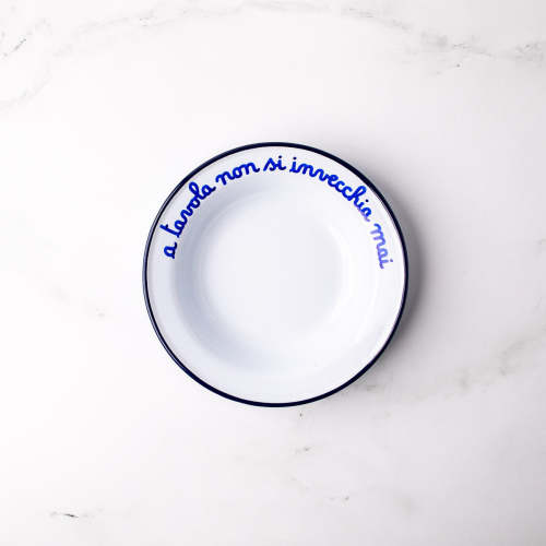 Italian Phrase Enamel Bowl