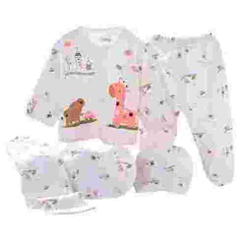 Edvintorg 5PCS cute cartoon printed Pyjamas Set for clothes Baby Boys Girls Long Sleeve Tops+Hat+Pants+Bib sets Baby On Clearance