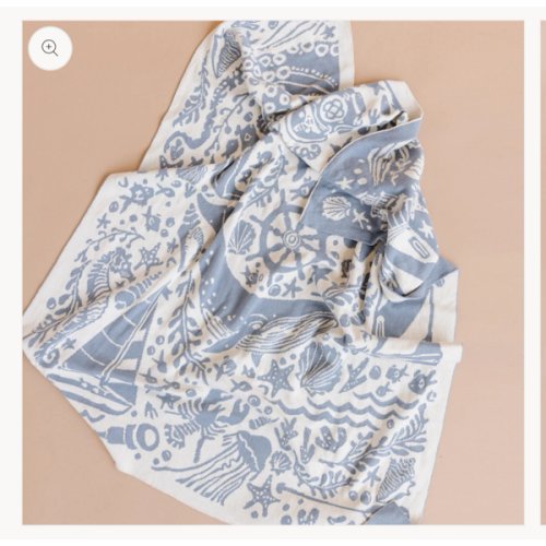 Organic Cotton Blanket Nautical Baby Shower Gift – The Blueberry Hill
