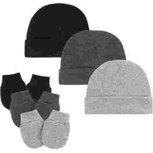 FOREEMME Newborn Infant Baby Boys Hat Mittens Set Cotton Gloves Beanie Skull Caps Hats for Baby 0-6 Months