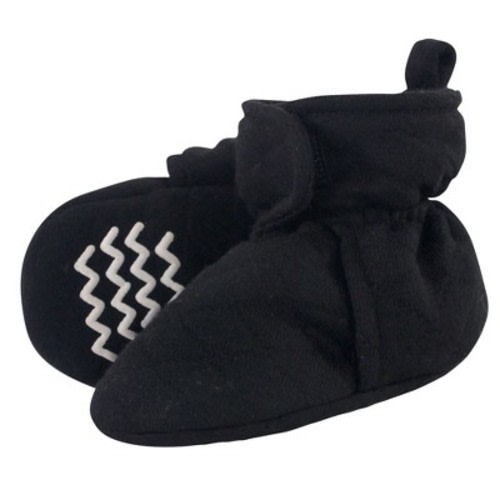 Hudson Baby Baby and Toddler Quilted Booties, Black, 6-12 Months