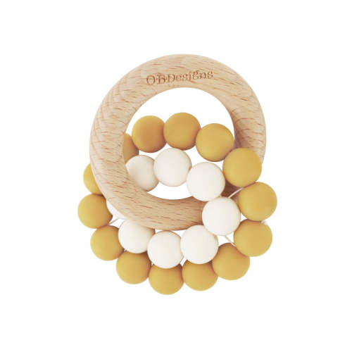 Organic Beechwood + Silicone Ring | Turmeric Default Title