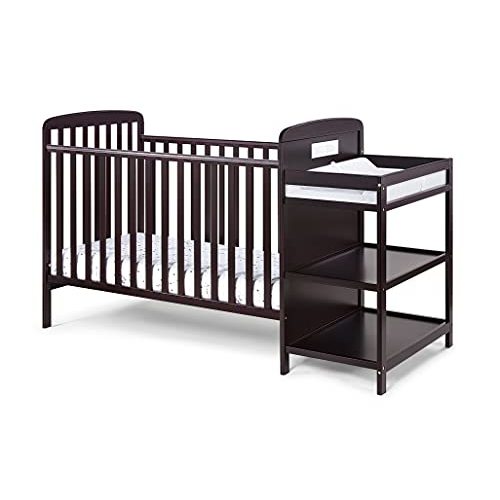 Suite Bebe Ramsey 3 in 1 Convertible Crib and Changer in an Espresso Finish