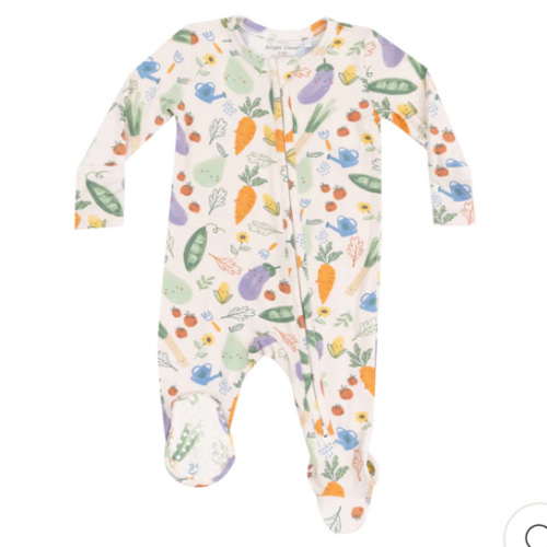 2 Way Zipper Footie - Veggie Patch – Angel Dear
