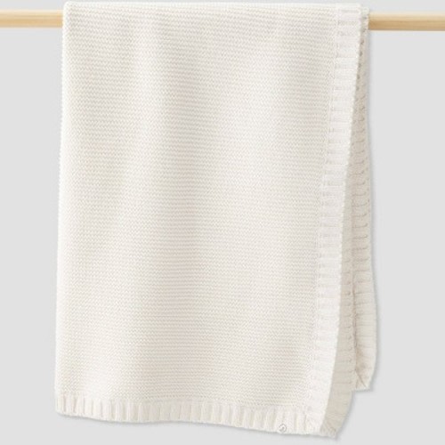 Little Planet by Carter's Cream Sweater Knit Blanket - Gray