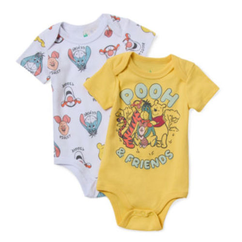 Disney Baby Boys 2-pc. Crew Neck Short Sleeve Winnie The Pooh Bodysuit