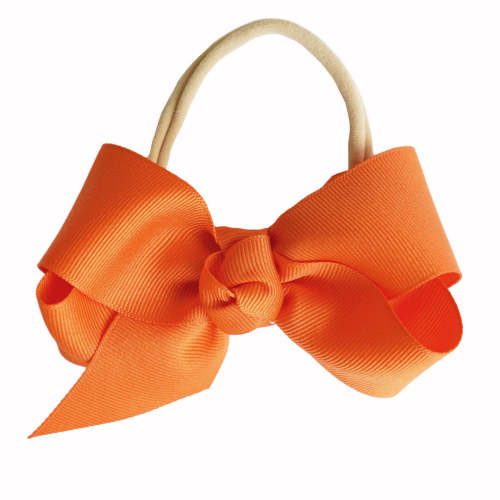 Ribbon Bow Headband | Pumpkin Orange