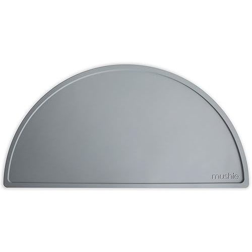 mushie Silicone Placemat for Kids | BPA-Free Non-Slip Design (Stone)