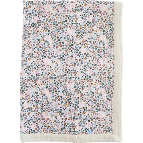 little unicorn Cotton Muslin Baby Quilt, Pressed Petals