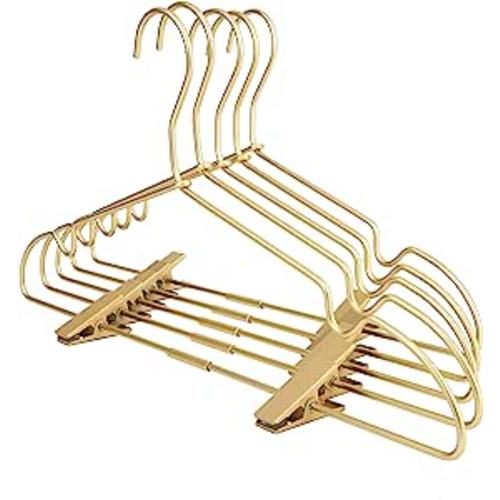 Amazon.com: Koobay 12.5" Gold Metal Baby Clothes Clips Hanger Children Kids Coat Hanger Display and Storage 30PCS : Home & Kitchen