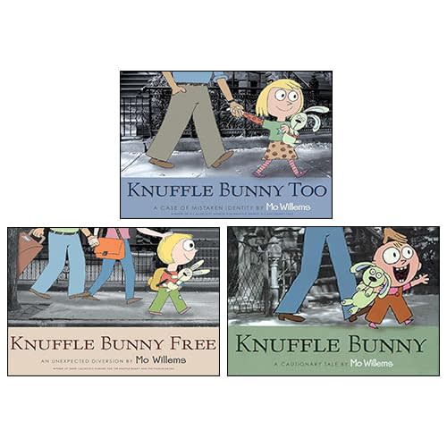 Knuffle Bunny Series 3 Books Collection Set By Mo Willems (Knuffle Bunny, Knuffle Bunny Too, Knuffle Bunny Free)