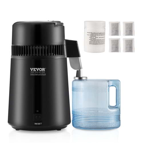 BENTISMbrand 4L Water Distiller Purifier Machine Countertop Stainless Steel Interior