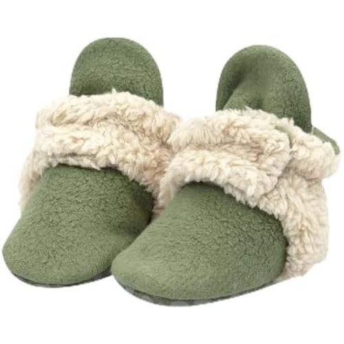 Zutano Baby Boys' Cozie Fleece Baby Booties With Grippers