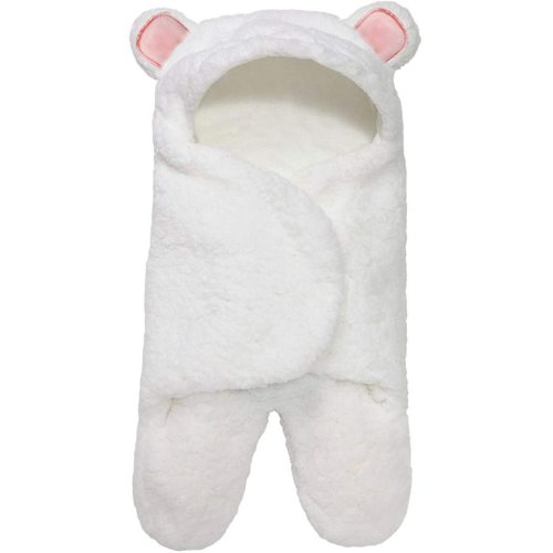 Jam Naturals-Cute Bear Organic Newborn Swaddle Wrap-Baby Girl Soft Plush Receiving Blanket(Pink 0-3m)
