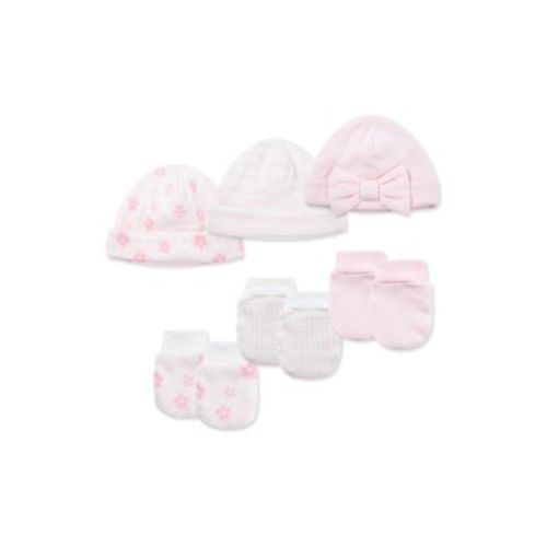 Baby Girls Petals Hat and Mitten Set