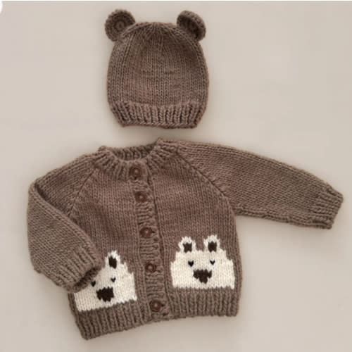 The Blueberry Hill - Bear Cardigan, Tan