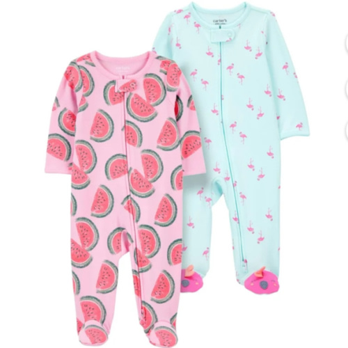 Carter's Child of Mine Baby Girl Sleep 'n Play, 2-Pack, Sizes Preemie- 3-6 Months - Walmart.com