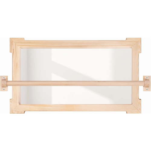 Montessori Pull Up Bar for Infants Montessori Mirror Baby Wall, Baby Pull Up Bar, Montessori 3-in-1 Shatterproof Mirror, Wooden Pull Up Bar, Toddler Pull Up Bar