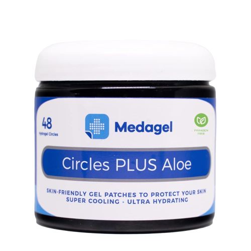 Circles Plus Aloe, Paraben Free Hydrogel Pads, Blister Prevention, Instant Cooling & Soothing Relief for Nursing Pain, Bug Bites, Blisters, Minor Burns & Chafing, 48 Circular Pads