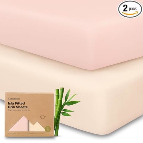 KeaBabies 2-Pack Baby Crib Sheets for Boys, Girls, 52x28 Fitted (Cameo)