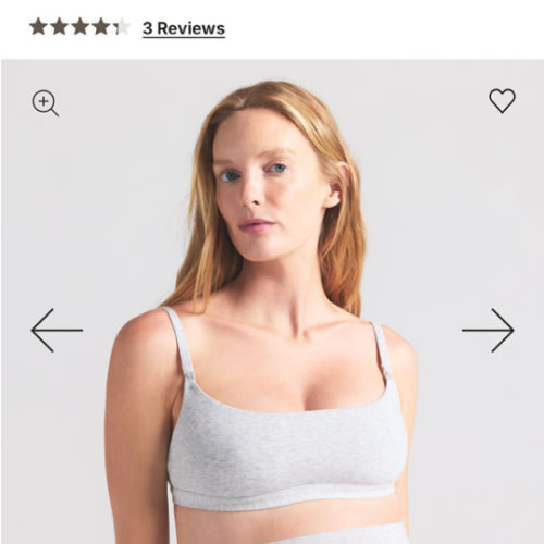 COTTON JERSEY MATERNITY NURSING SCOOP BRALETTE | MARBLE