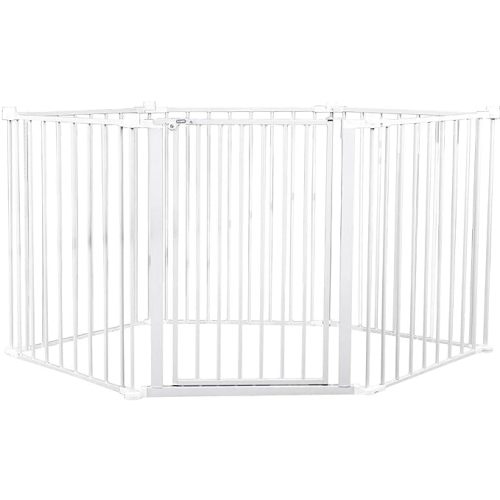 Regalo 194-Inch Super Wide Adjustable Baby Gate and Play Yard, 2-In-1, Bonus Kit, 4 Count (Pack of 1) - 192-Inch White - Gate and Yard