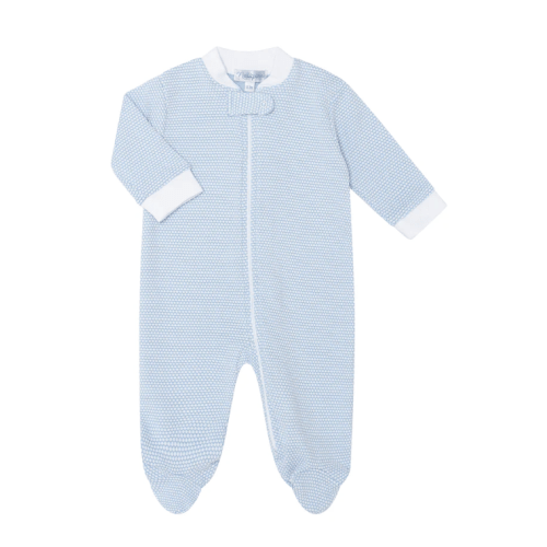 Blue Bubble Zipper Footie
