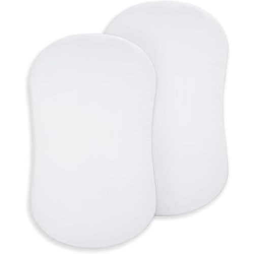 HALO® BassiNest Sheets, 100% Organic Cotton Muslin, 2 Pack, Soft and Breathable, Fits HALO Bassinet, White