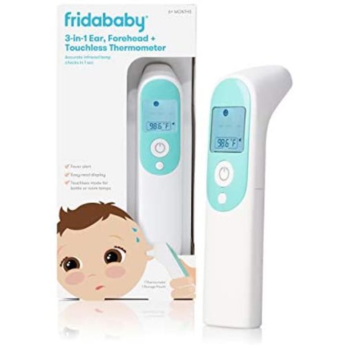 3-in-1 Ear, Forehead + Touchless Infrared Thermometer for Babies, Toddlers, Adults, and Bottle Temperatures by Frida Baby