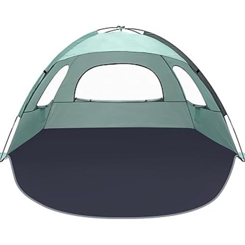 NXONE Beach Tent Sun Shelter with UPF 50+ UV Protection, Lightweight Easy Setup Portable Beach Canopy for Family, Large Space for Beach, Camping & Outdoor, 3/4/6 Person