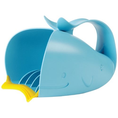 Skip Hop Baby Bath Rinse Cup, Moby Tear-free Waterfall Rinser, Blue