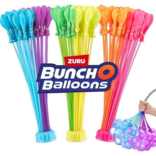 Bunch O Balloons Tropical Party by ZURU, 100+ Rapid-Filling Self-Sealing Tropical Colored Water Balloons for Outdoor Family, Friends, Children Summer Fun (3 Count)