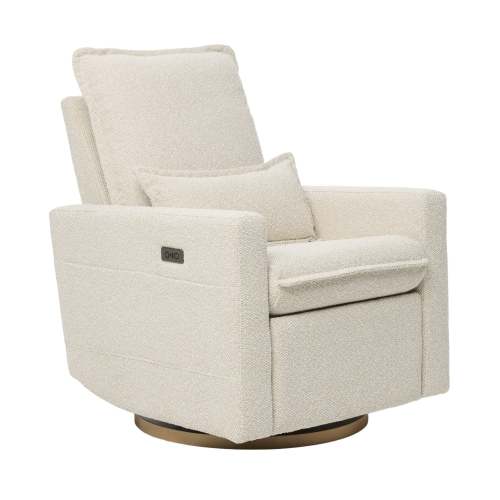 Frankie Electric Recliner Glider Nursery Chair in Light Beige Soft Tweed | IL Tutto | iL Tutto